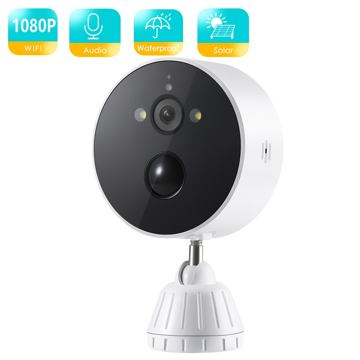 BESDER Q4 Solar Camera - Wireless Solar 4000mAh Rechargeable Battery Wifi CCTV Security Camera Outdoor Full HD 1080P Audio IP Camera With  Camera