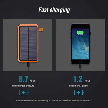 100000mAh Waterproof Solar Power Bank Outdoor Camping Portable Folding Solar Panels 5V 2A USB Output Device Sun Power For Phone
