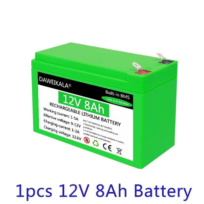 12V Battery 18650 Battery Pack 18650 lithium battery recharable battery Solar storage Battery Electric lighting Outdoor battery