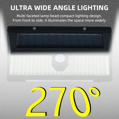 190 LEDs Motion Sensor Solar Wall Light