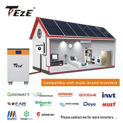 Pay by Installment 48V 15KWh 300Ah LifePo4 Battery PowerWall Home Storage Batteri Built-in BMS System Bateria Solar Backup Power