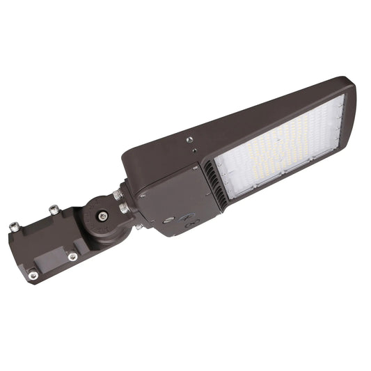 300W LED Parking Lot Shoebox Light-42.000 Lumens-5700K-With Bracket Mount-5 Years Warranty