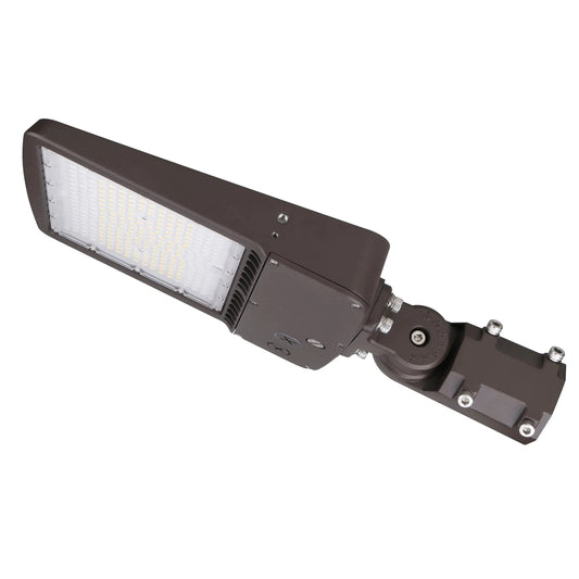 150W LED Parking Lot Shoebox Light-21.000 Lumens-5700K-400W Metal Halide Equivalent-With Bracket Mount