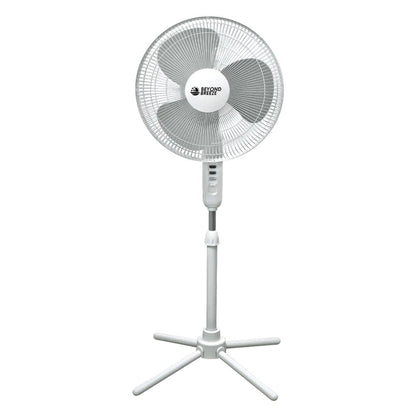 3-Speed Silent Oscillating Pedestal Fan with Collapsable Base