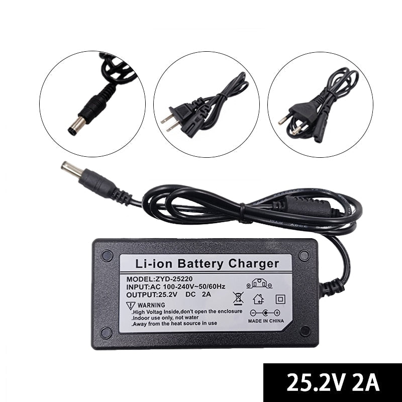 Cool Leopard NEW 24V 100AH 18650 Lithium Battery .For Lnverter Solar Street Light E-Bike Scooter+ 25.2V 2A Charger Built-In BMS