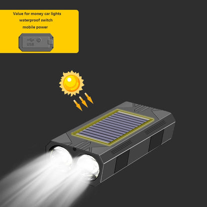 1200mAh MTB Solar Bike Light Headlight - Bicycle Flashlight 2*30 LED Front Light Bike Solar Power Bicycle Accessories