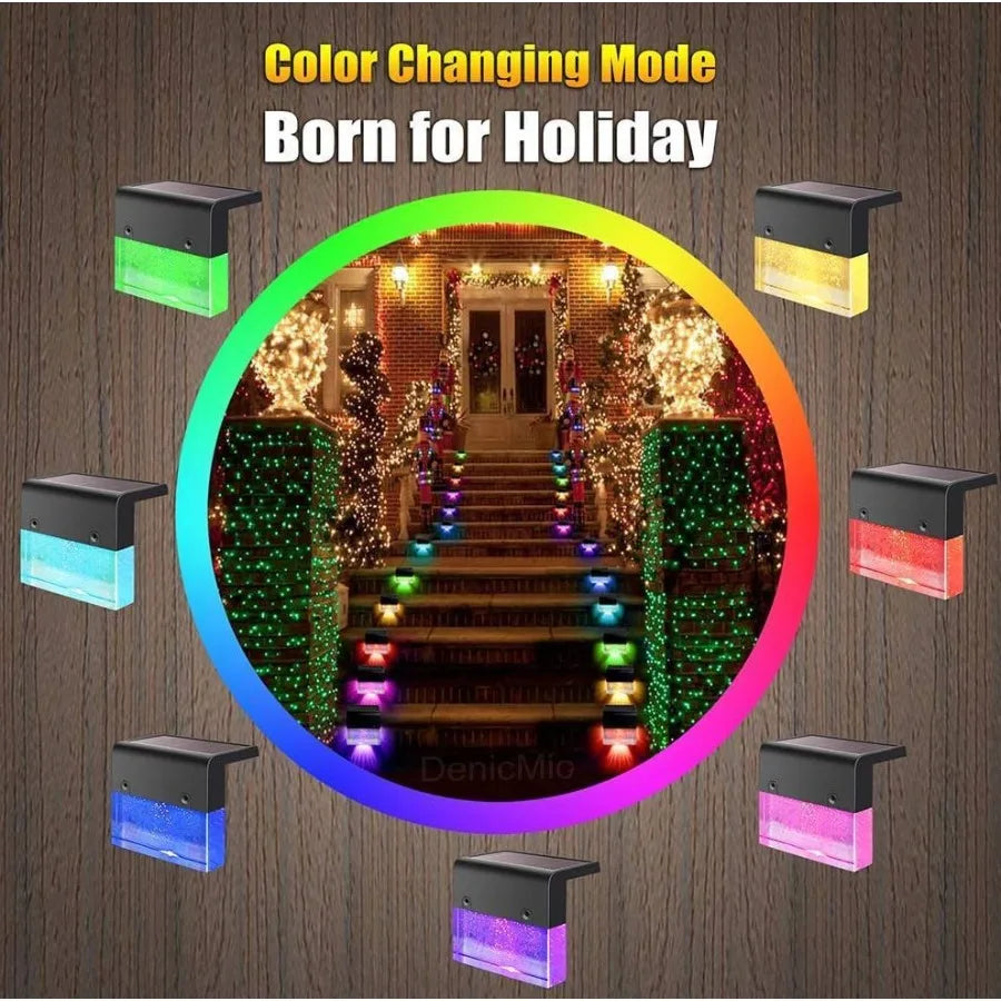 RGB LED Solar Step Light / Fence Light