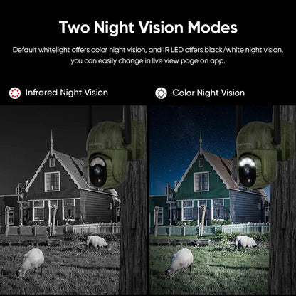 LS VISION LS-WS16M Solar Camera - 4MP 4G Solar Security Camera Wireless Outdoor WiFi Human/Animal Detection 2-Way Talk IP66 Waterproof Wildlife Camera