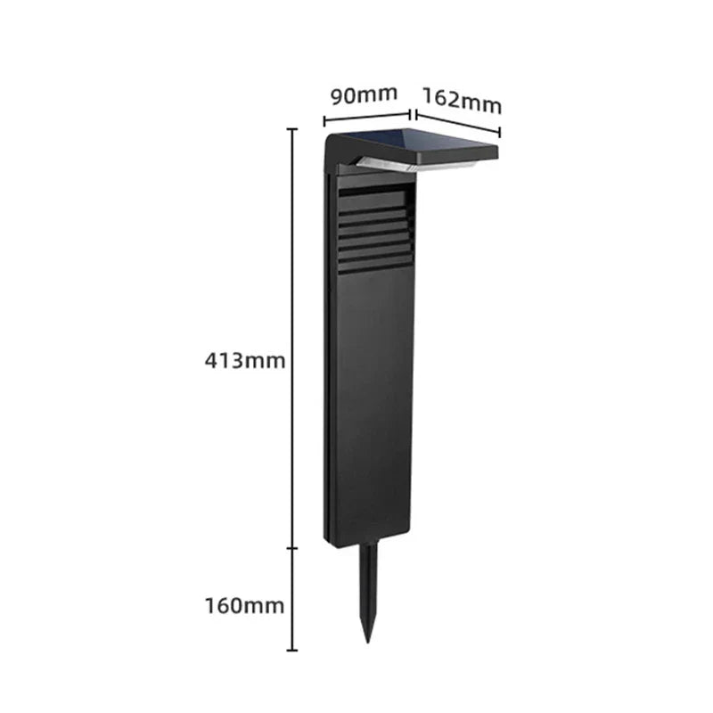 Lampe solaire jardin design Noire