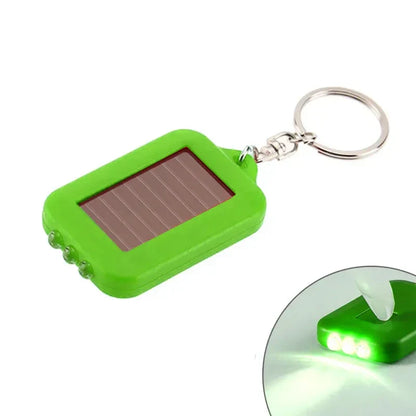 Portable LED Keychain Solar Flashlight | Mini Self-Defense Torch for Outdoor Hiking