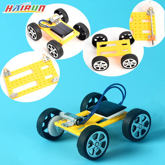 DIY Mini Solar Powered Toy Car For Kids - Solar Power Toy Assembled Energy Powered Car children's toys Kids Novelty Gift