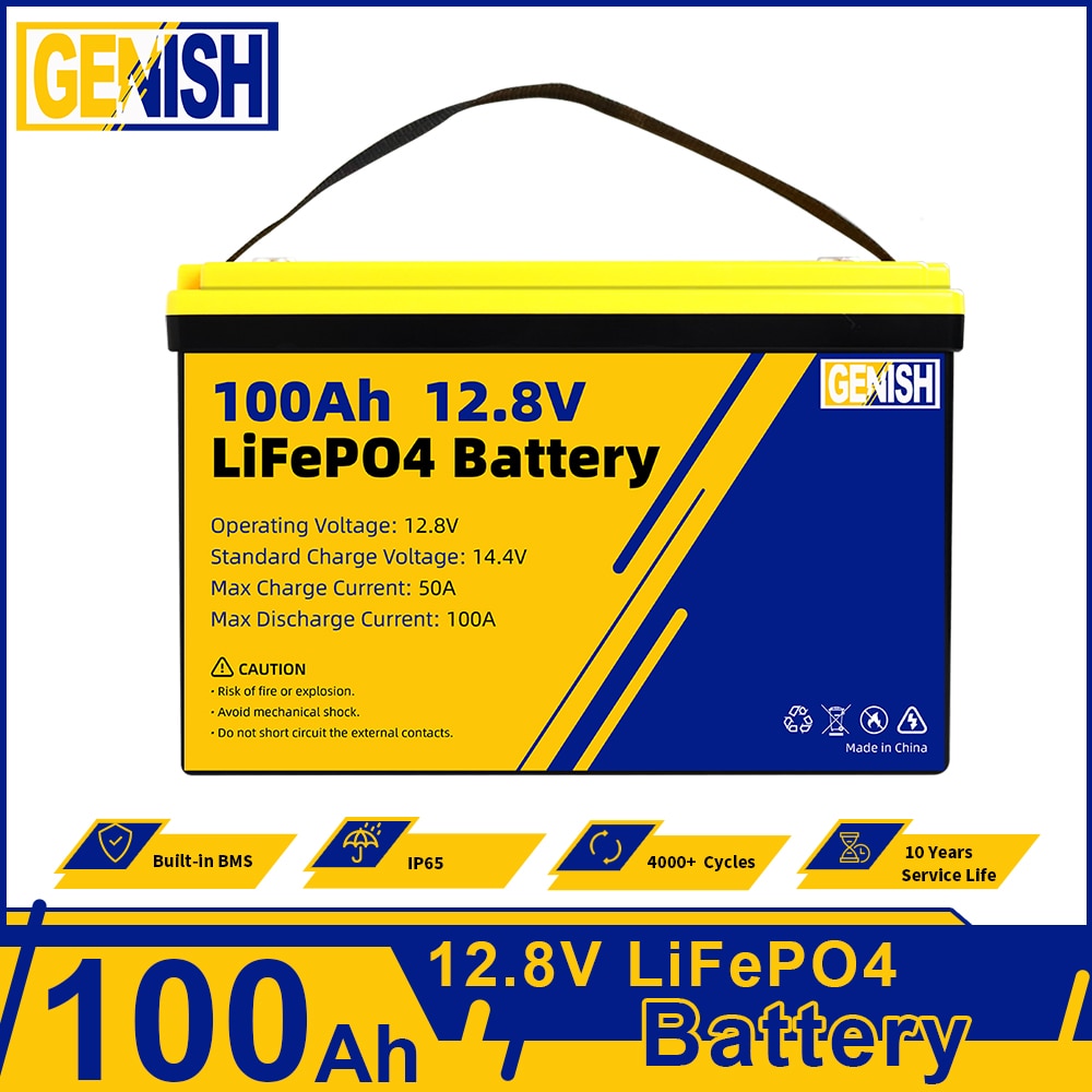 BRAND NEW 12V 200AH 50AH 100AH 24V Built-in BMS Deep 4000Cycle Lifepo4 Battery Pack Used For RV Campers Cart Off-grid Solar Cell