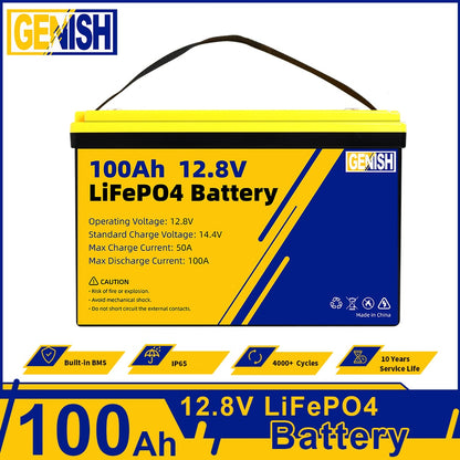 BRAND NEW 12V 200AH 50AH 100AH 24V Built-in BMS Deep 4000Cycle Lifepo4 Battery Pack Used For RV Campers Cart Off-grid Solar Cell