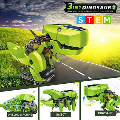 3In1 Assembling Dinosaur Solar Kit for kids Childern Gift Puzzle Robot Scientific Experiment Toys Stem Toy Educational Toys