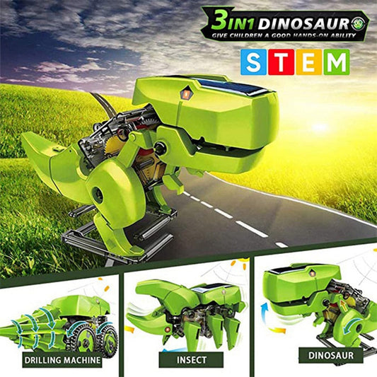 3In1 Assembling Dinosaur Solar Kit for kids Childern Gift Puzzle Robot Scientific Experiment Toys Stem Toy Educational Toys