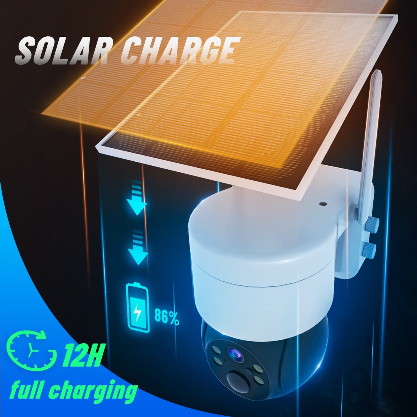 CHAMOUS 2.5K 4MP WiFi Wireless Outdoor IP Camera Solar Panel 1080P CCTV Security Camera Battery Long Standby ICsee Video Surveillance
