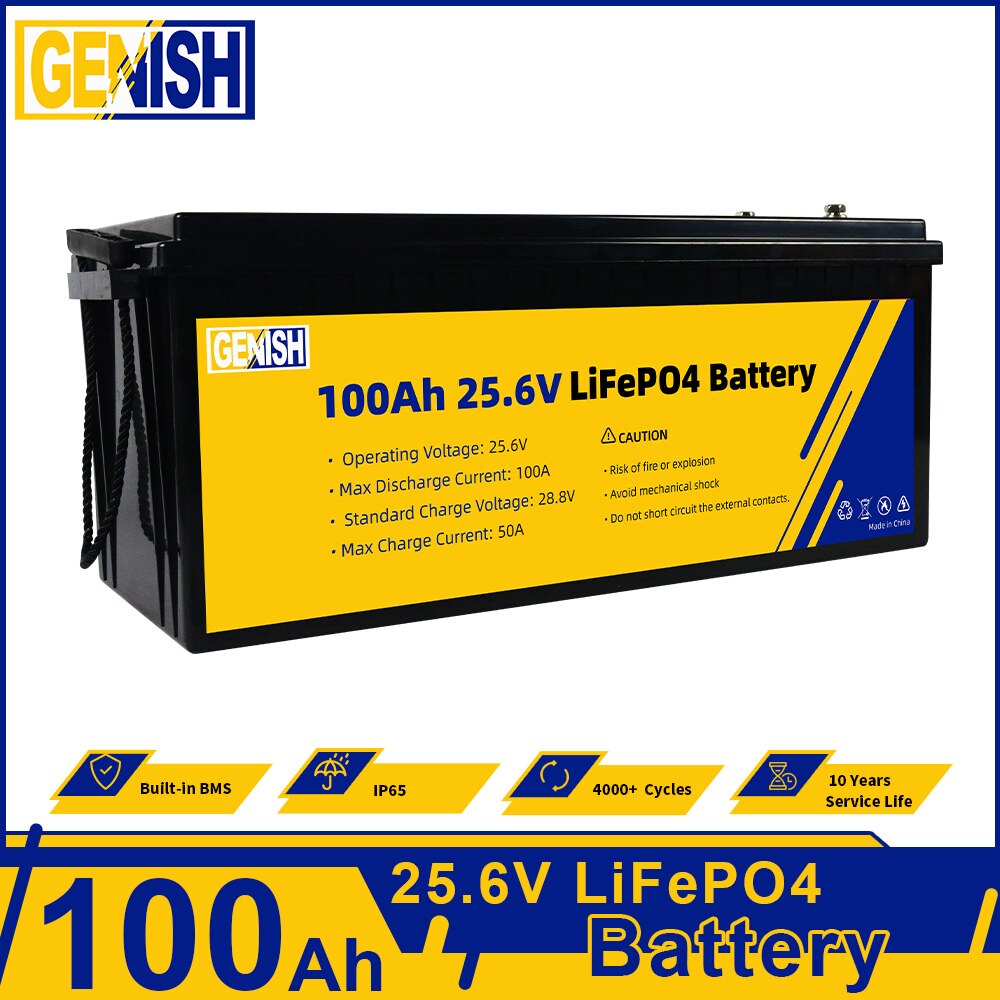 BRAND NEW 12V 200AH 50AH 100AH 24V Built-in BMS Deep 4000Cycle Lifepo4 Battery Pack Used For RV Campers Cart Off-grid Solar Cell