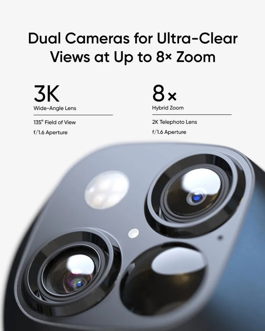 Eufy S340 SoloCam - Solar Security Camera Wireless Outdoor Camera 360° Surveillance No Blind Spots 2.4 GHz Wi-Fi No Monthly Fee
