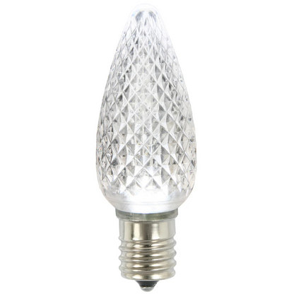 LED C9 - Transparent Faceted Bulbs - All Colors - Steady