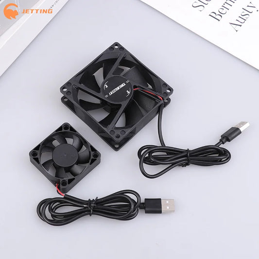 5V USB Cooling Fan for Router TV Box Computer | 50mm 80mm 90mm 120mm Black