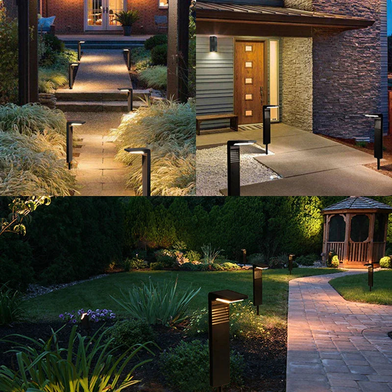 Lampe solaire jardin design Noire