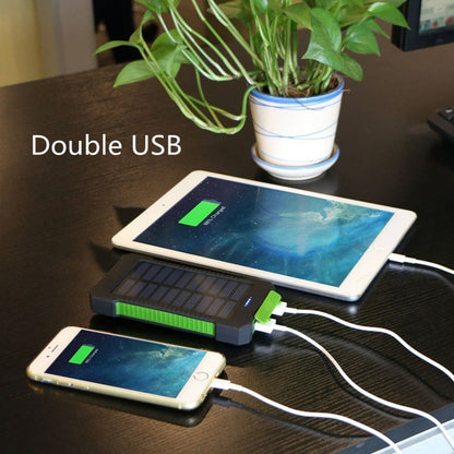 Solar Power Bank Waterproof 50000mAh Solar Charger USB Ports External Charger Powerbank for Xiaomi 5S Smartphone with LED Light