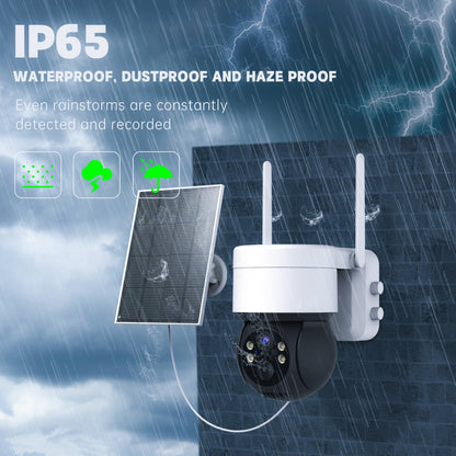 CHAMOUS 2.5K 4MP WiFi Wireless Outdoor IP Camera Solar Panel 1080P CCTV Security Camera Battery Long Standby ICsee Video Surveillance