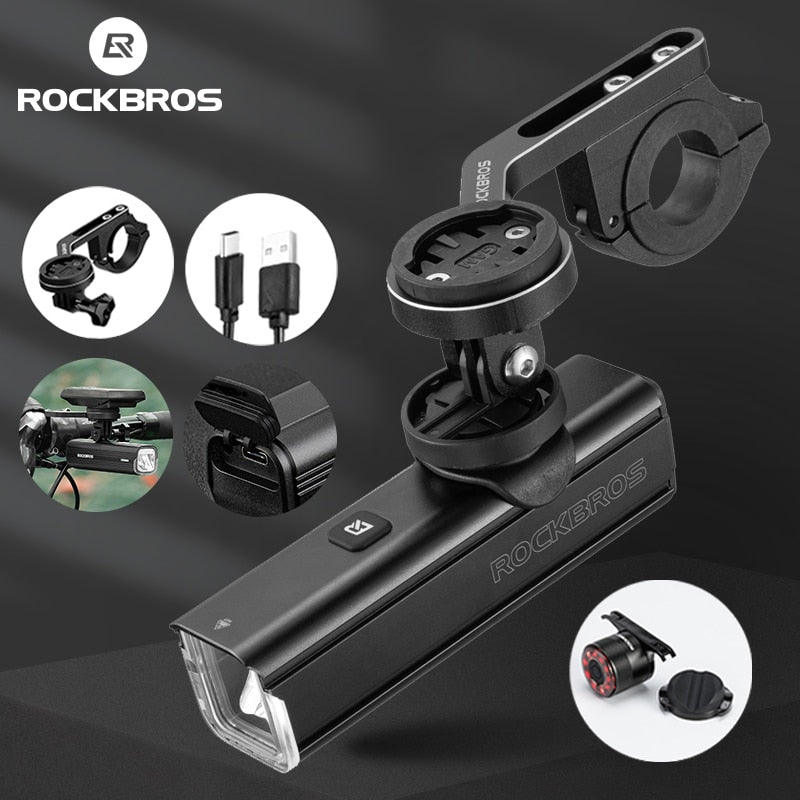 ROCKBROS D3-1000 Bike Front Light - IPX6 Rainproof Type-c Rechargeable Bicycle Light 1000LM Cycling Headlight LED Flashlight MTB Bike Lamp
