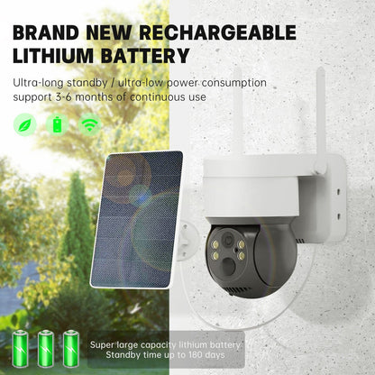 CHAMOUS 2.5K 4MP WiFi Wireless Outdoor IP Camera Solar Panel 1080P CCTV Security Camera Battery Long Standby ICsee Video Surveillance