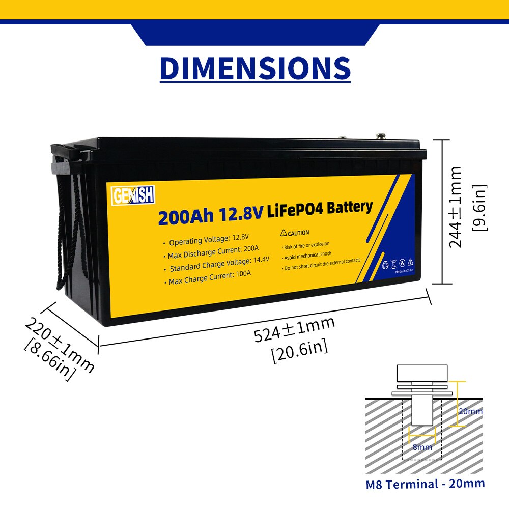 BRAND NEW 12V 200AH 50AH 100AH 24V Built-in BMS Deep 4000Cycle Lifepo4 Battery Pack Used For RV Campers Cart Off-grid Solar Cell