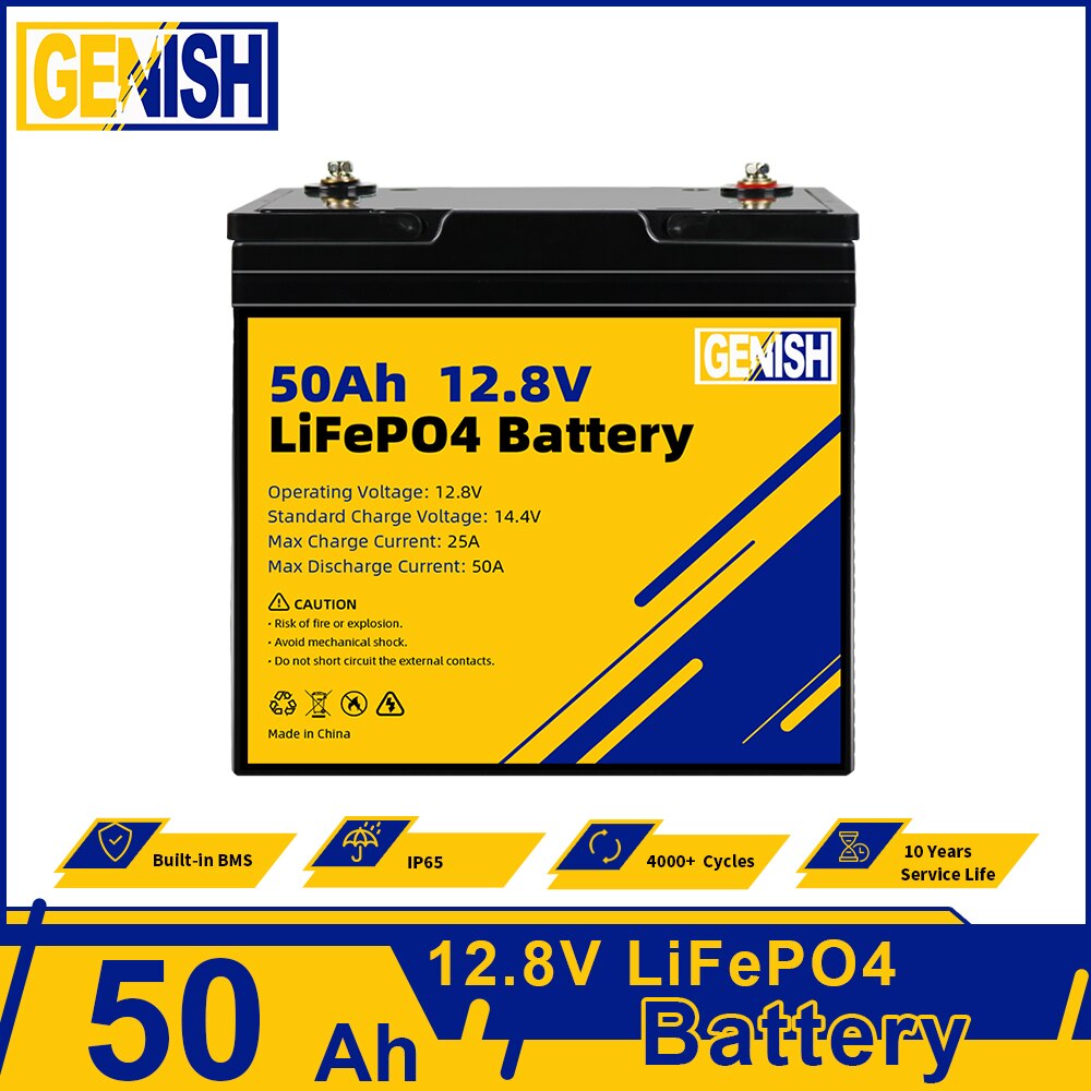 BRAND NEW 12V 200AH 50AH 100AH 24V Built-in BMS Deep 4000Cycle Lifepo4 Battery Pack Used For RV Campers Cart Off-grid Solar Cell