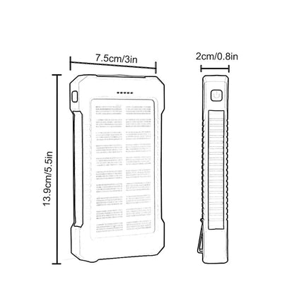 Portable Waterproof Solar Flashlights with Compass