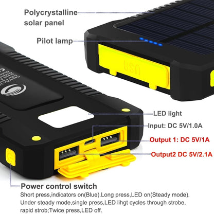 Portable Waterproof Solar Flashlights with Compass