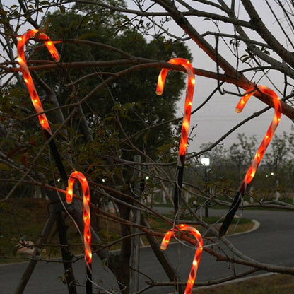 Guirlande solaire Sucre d'Orge Lumineux Rouge/Blanc