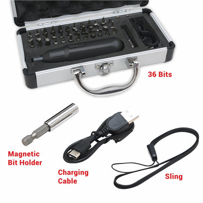 36 Pc. Cordless Screwdriver Set w/ LED Light TSD36
