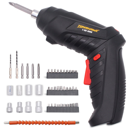 Cordless Screwdriver Kit - 4.2V Voltage. Adjustable Handle Position. Self-Lock Chuck. 3.5Nm Torque - T-SK-6800