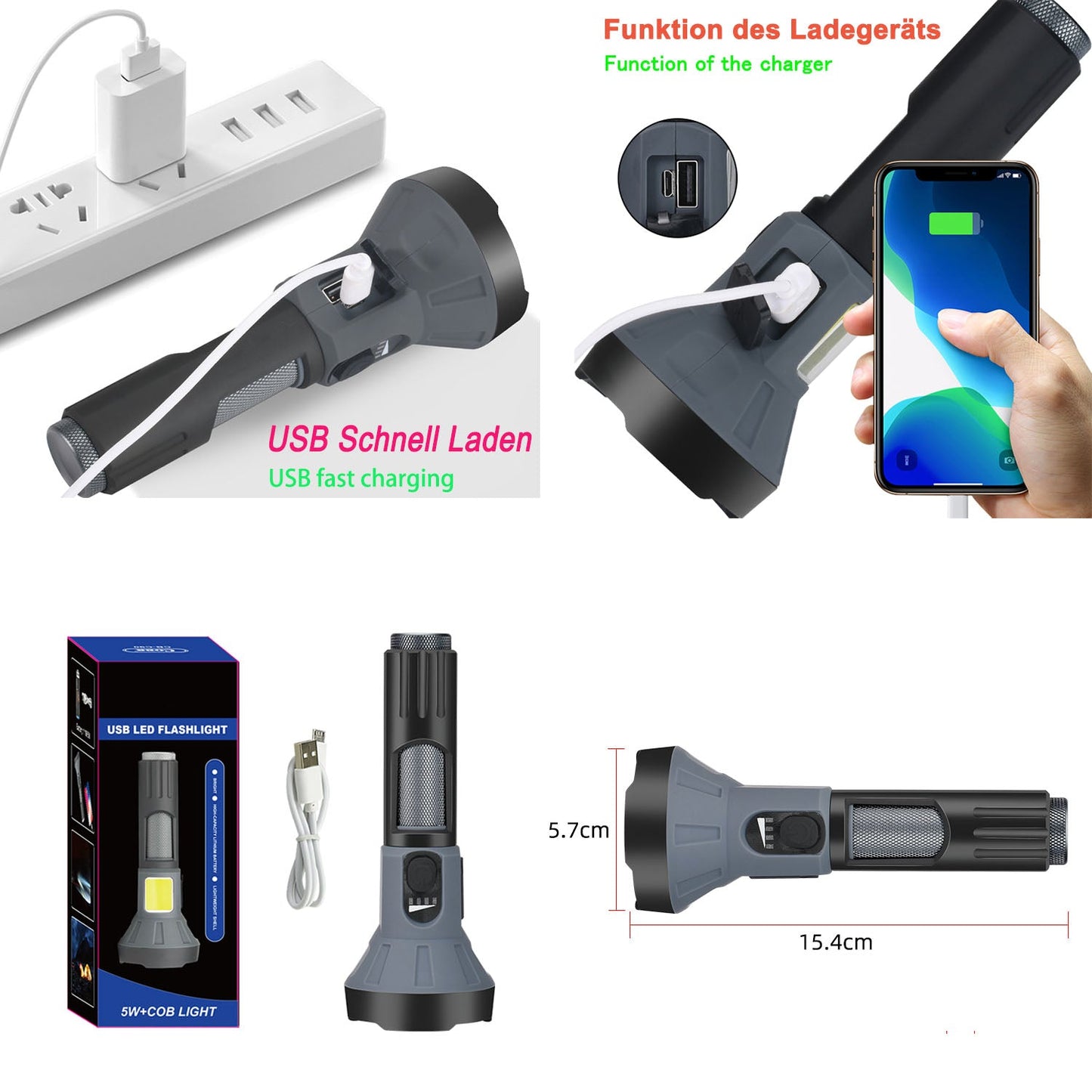 T1-B COB Side Light Flashlight