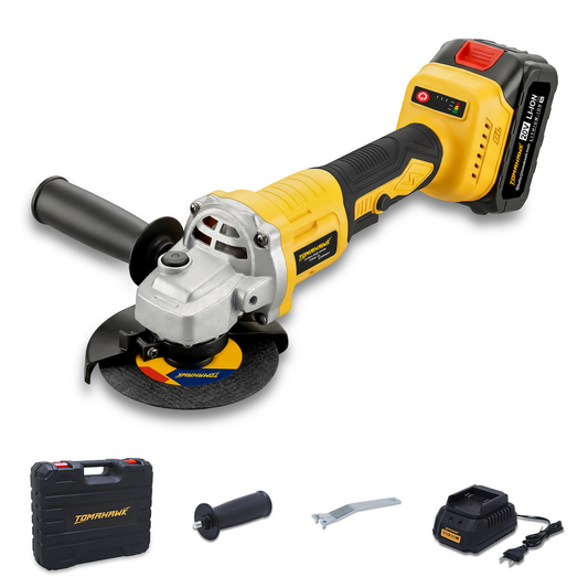 Angle Grinder - 20V Cordless 8500 Rpm Brushless Motor 3.0Ah Li-Ion Adjustable Speed - TAG-1155