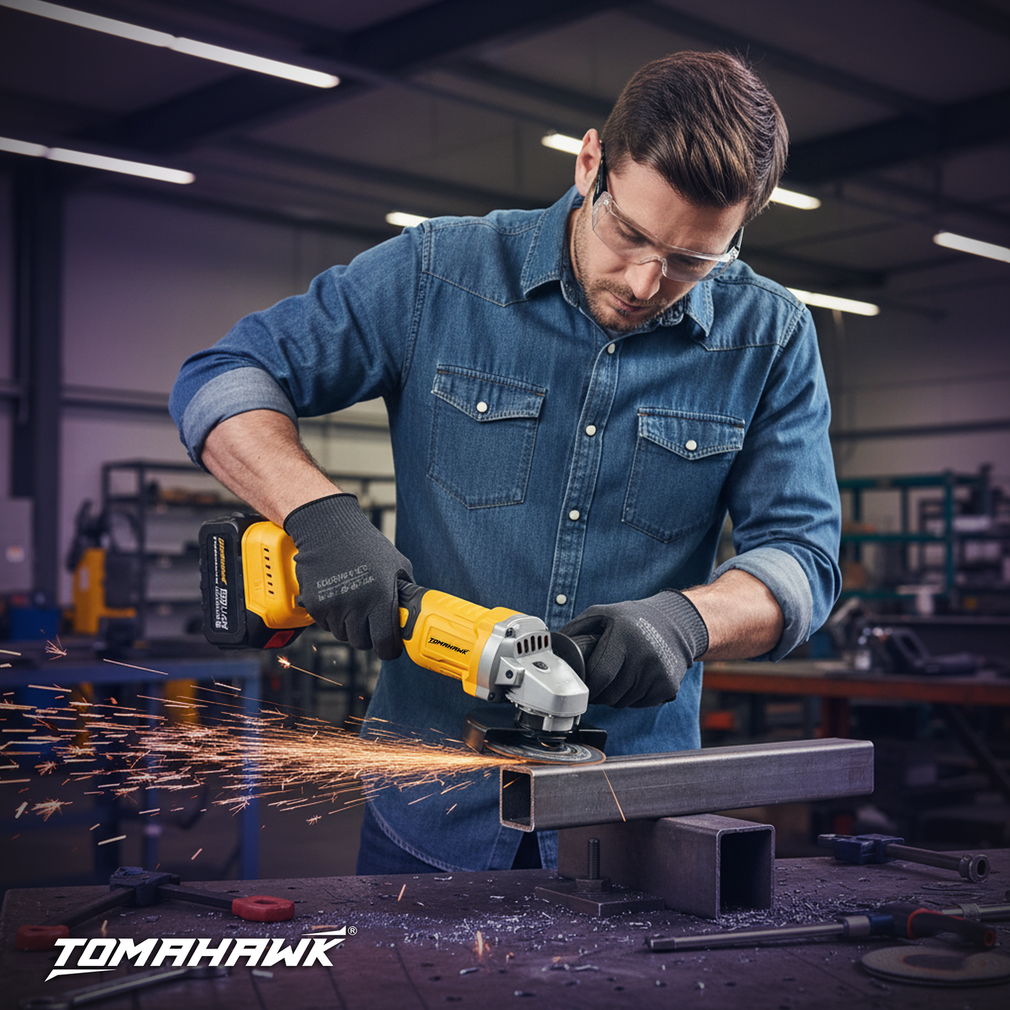 Angle Grinder - 20V Cordless 8500 Rpm Brushless Motor 3.0Ah Li-Ion Adjustable Speed - TAG-1155