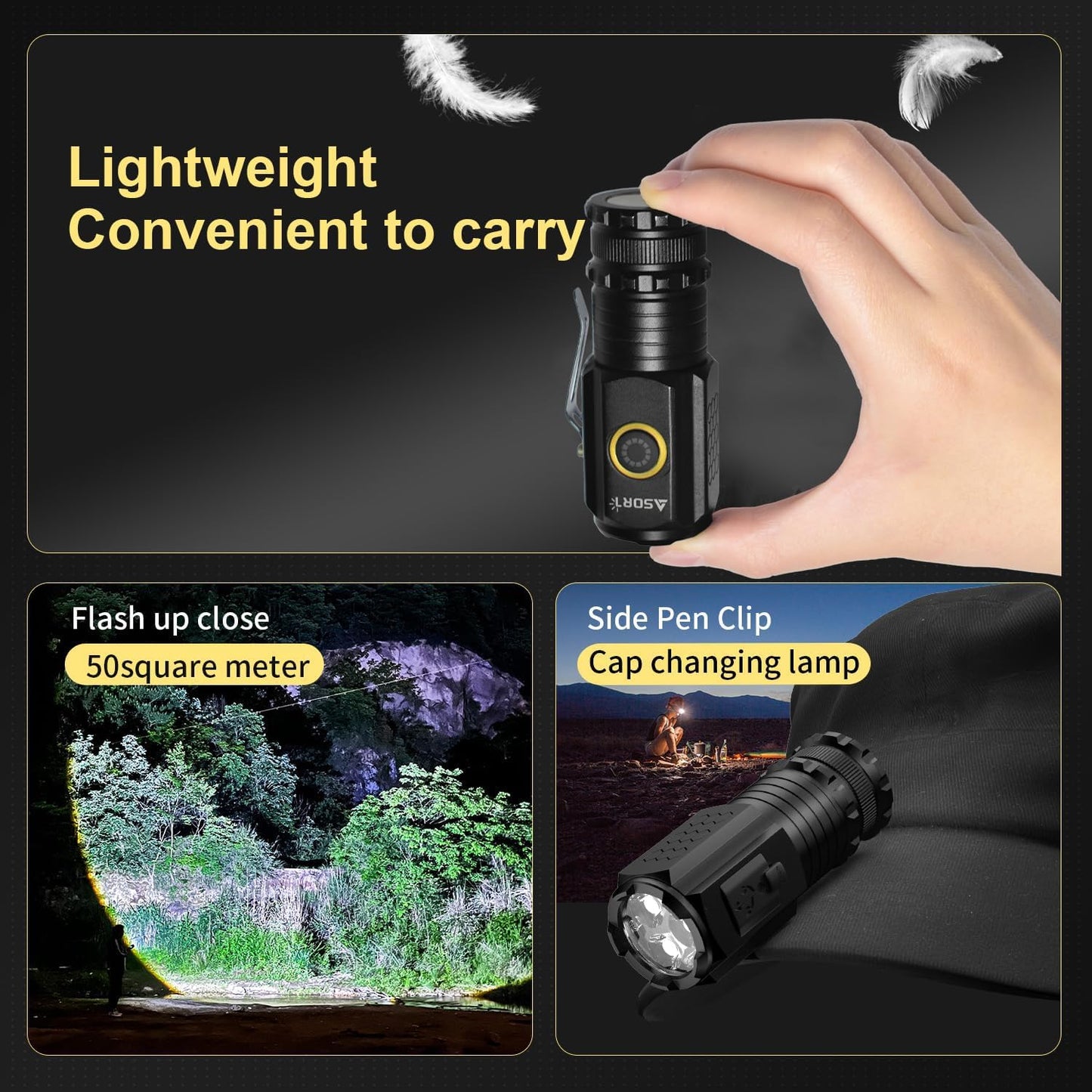 T8 | ASORT Mini Handheld LED Flashlight