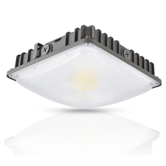 70W/45W/30W Power Selectable LED Canopy Garage Light with 3CCT (3500K/4000K/5000K). LED Parking Garage Lights-AC 90-277V IP65 Commercial Residential Lights
