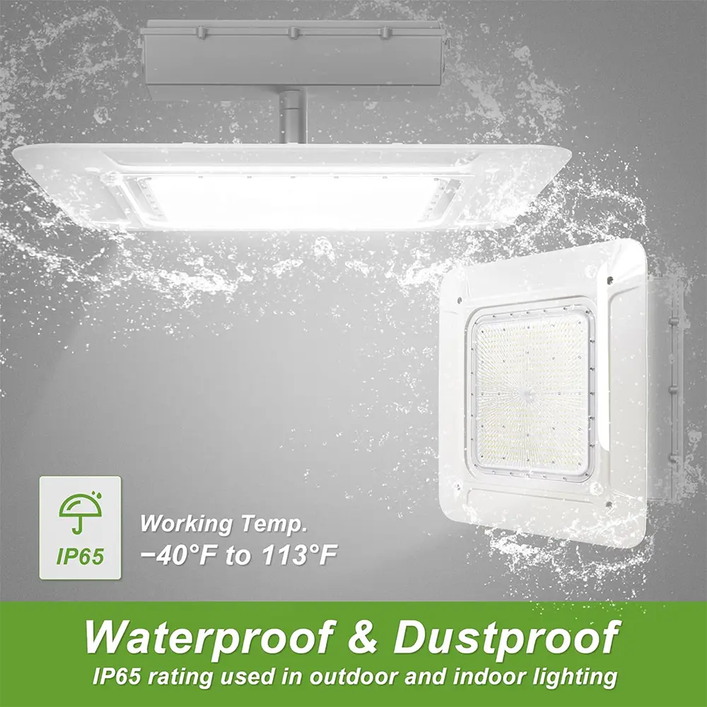 180W LED Canopy Light-AC 120~277V-CCT 5700K-0~10V Dimming- Lumen Output 25.200 Lumens-UL & DLC 5.1 Listed