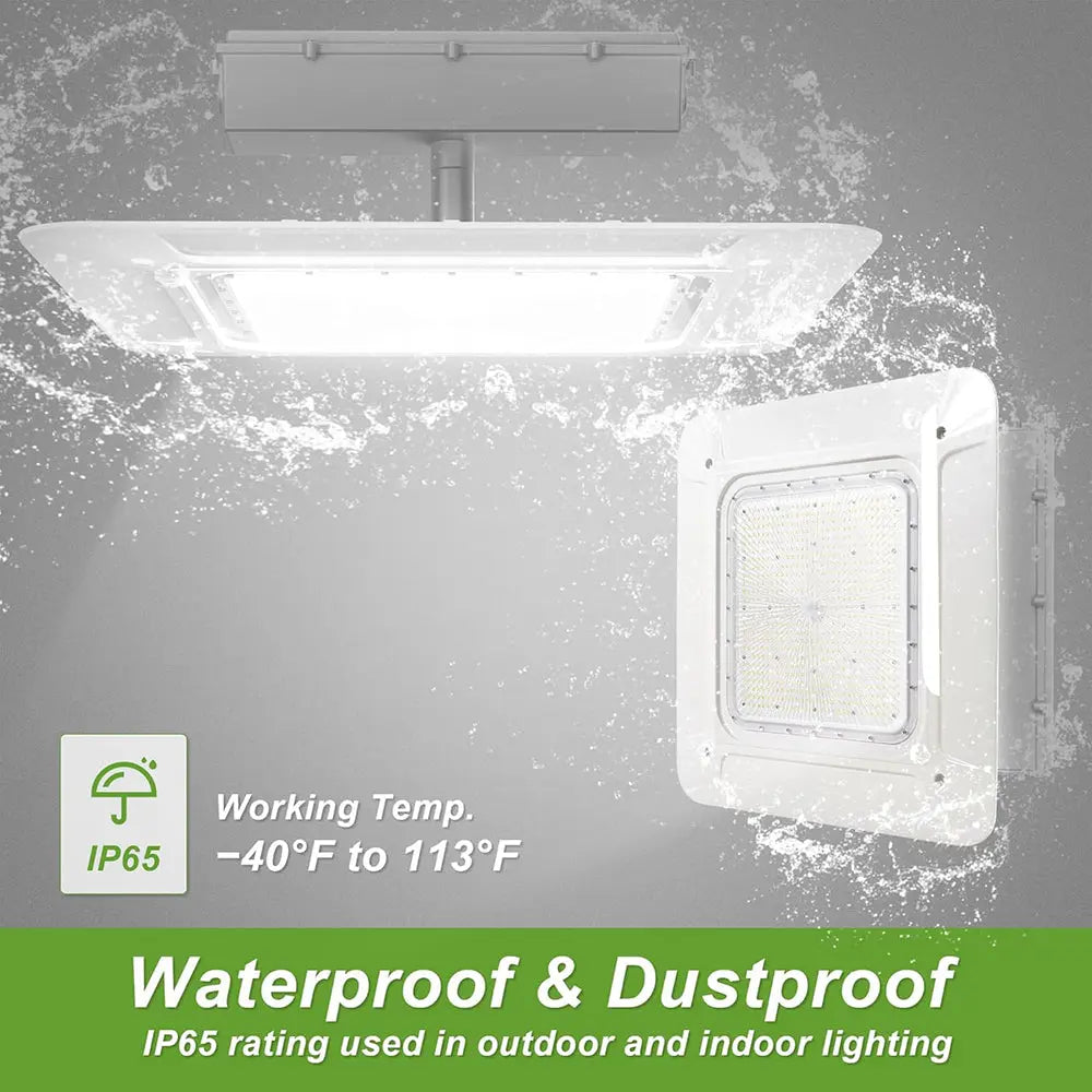 240W LED Canopy Light-AC 120~277V-CCT 5700K-0~10V Dimming - Lumen Output 33.600 Lumens-UL & DLC 5.1 Listed