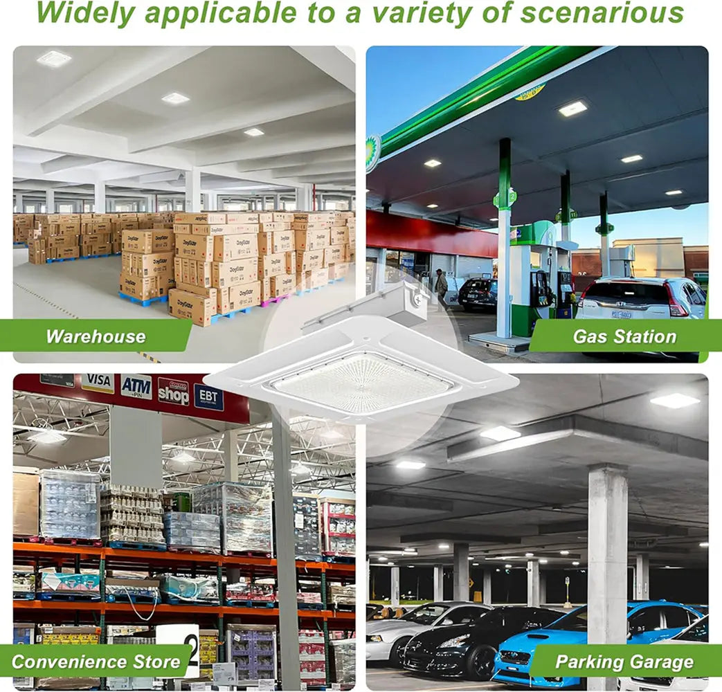 240W LED Canopy Light-AC 120~277V-CCT 5700K-0~10V Dimming - Lumen Output 33.600 Lumens-UL & DLC 5.1 Listed