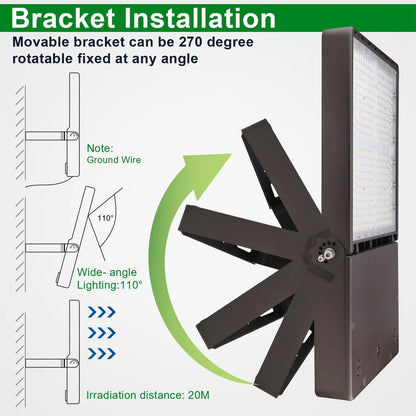 300W LED Flood Light-45.000 Lumens-AC 120~277V-CCT 5700K-UL+DLC-5 years warranty