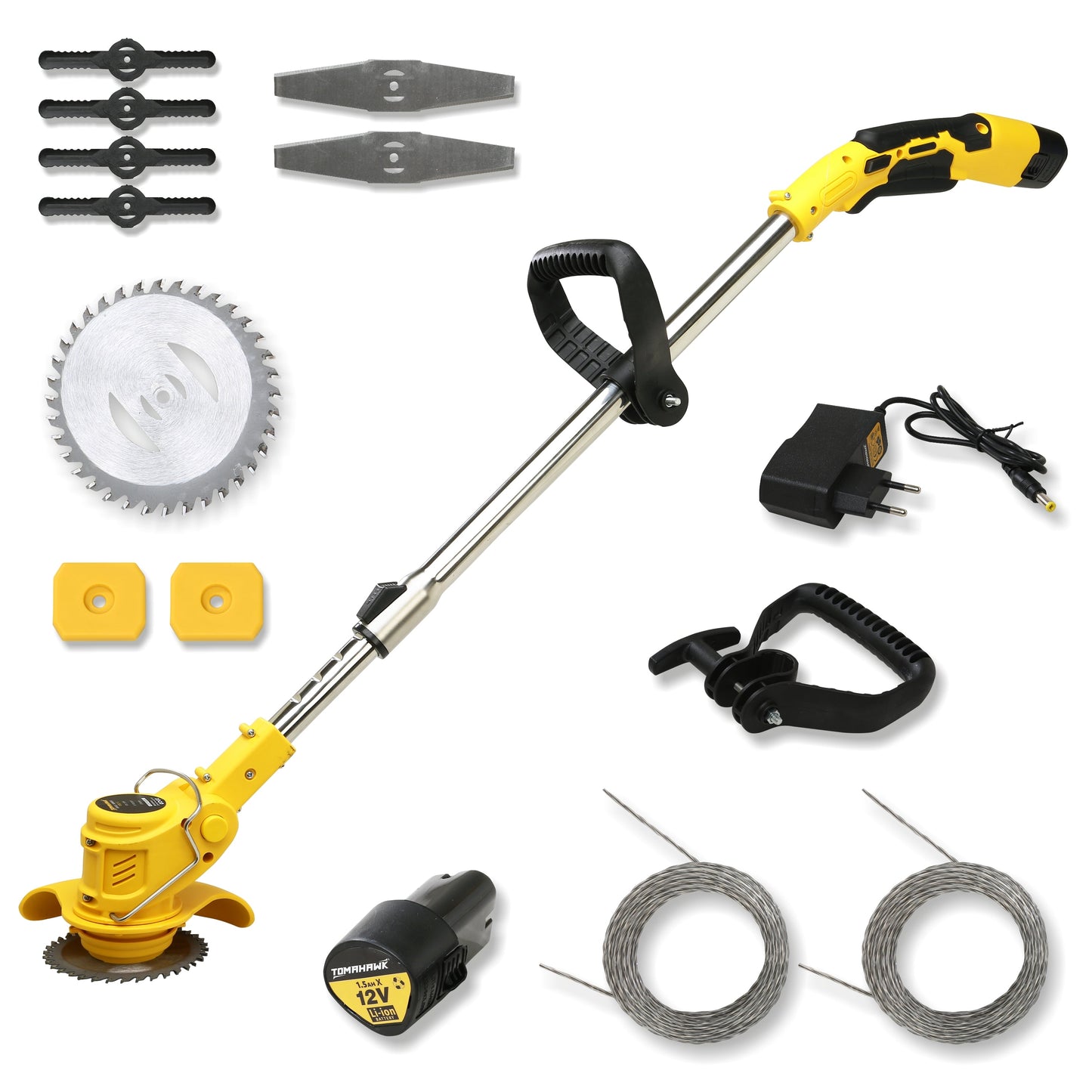 12V 750W Cordless Brush Cutter w/ Blades
