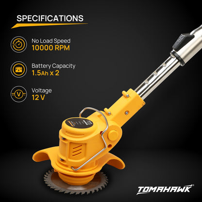 12V 750W Cordless Brush Cutter w/ Blades