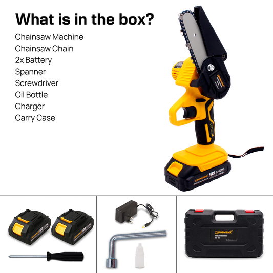 Cordless Chainsaw - 4 Inch. 21 Volt. 1.5Ah - TCS-401