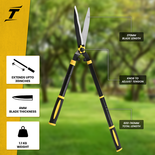 29 Telescopic Hedge Shear w/ High-Carbon Steel Blades