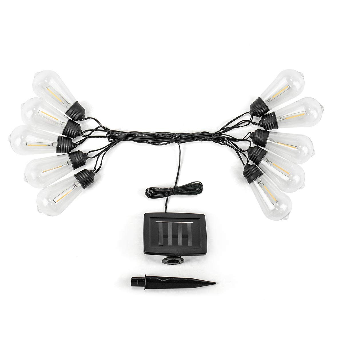 Guirlande Solaire <br> 10 Ampoule Tulipe LED